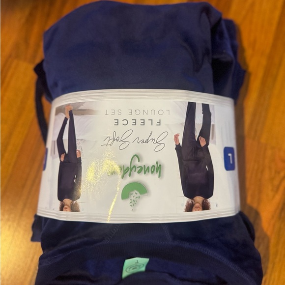 Navy/wine fleece set size L super soft - Picture 2 of 5